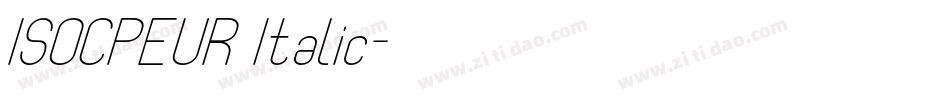 ISOCPEUR Italic字体转换